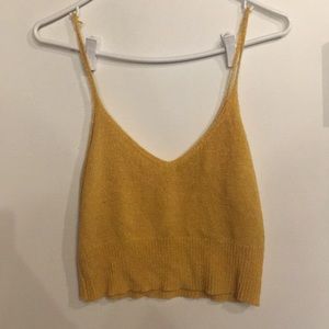 Mustard tricot tank top